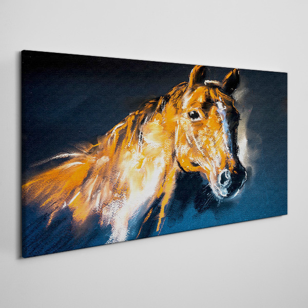 Obraz Canvas Portret konia w intensywnych barwach