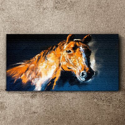 Obraz Canvas Portret konia w intensywnych barwach