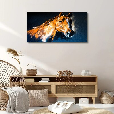 Obraz Canvas Portret konia w intensywnych barwach