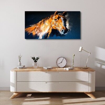 Obraz Canvas Portret konia w intensywnych barwach
