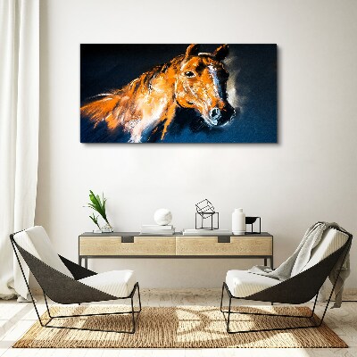 Obraz Canvas Portret konia w intensywnych barwach