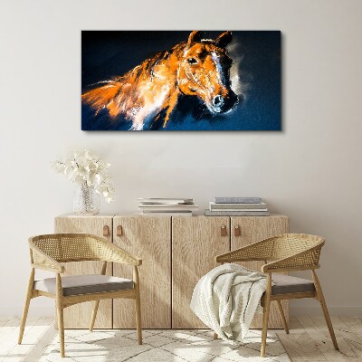 Obraz Canvas Portret konia w intensywnych barwach
