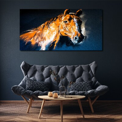 Obraz Canvas Portret konia w intensywnych barwach
