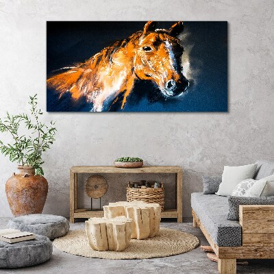 Obraz Canvas Portret konia w intensywnych barwach
