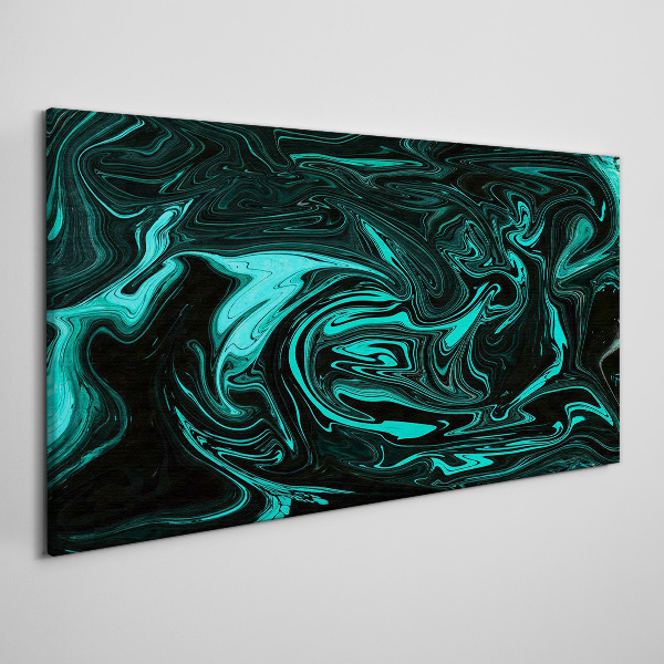 Obraz Canvas Zielono-czarne wiry abstrakcji