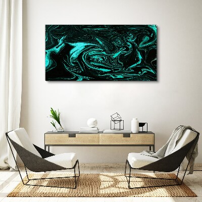 Obraz Canvas Zielono-czarne wiry abstrakcji