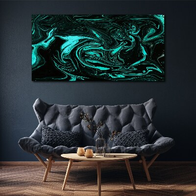Obraz Canvas Zielono-czarne wiry abstrakcji