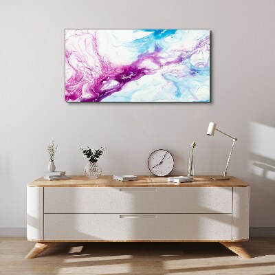 Obraz Canvas „Fale kolorów w błękicie i różu”