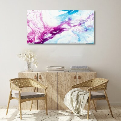Obraz Canvas „Fale kolorów w błękicie i różu”