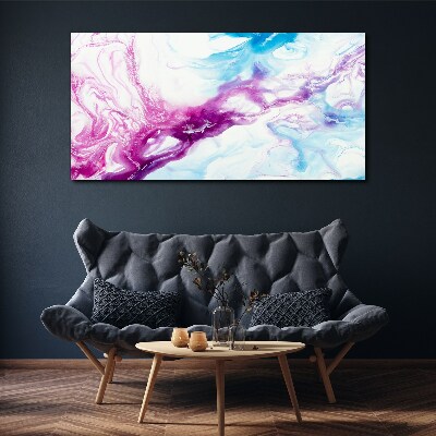 Obraz Canvas „Fale kolorów w błękicie i różu”