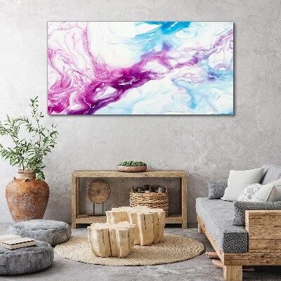 Obraz Canvas „Fale kolorów w błękicie i różu”