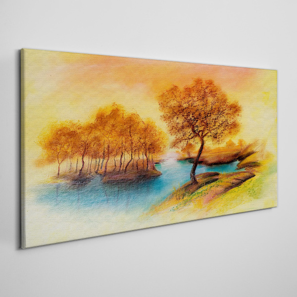 Obraz Canvas Jesienna melodia nad wodą