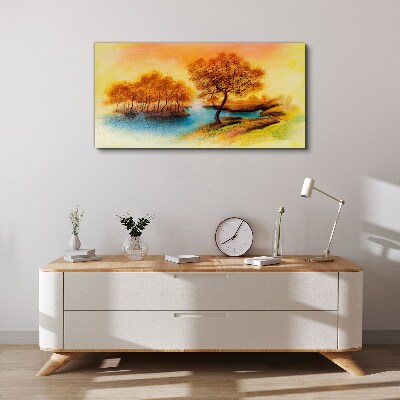 Obraz Canvas Jesienna melodia nad wodą