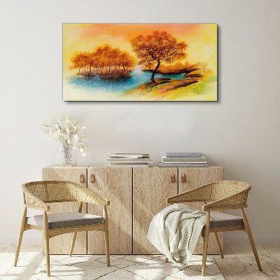 Obraz Canvas Jesienna melodia nad wodą