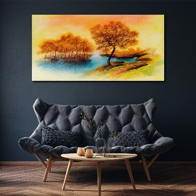 Obraz Canvas Jesienna melodia nad wodą