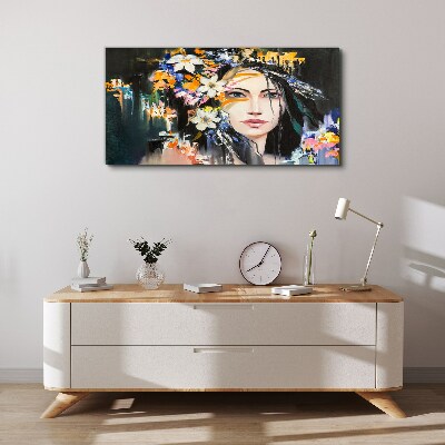 Obraz Canvas Kwiatowa portretowa elegancja