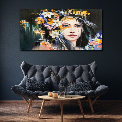 Obraz Canvas Kwiatowa portretowa elegancja
