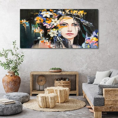 Obraz Canvas Kwiatowa portretowa elegancja