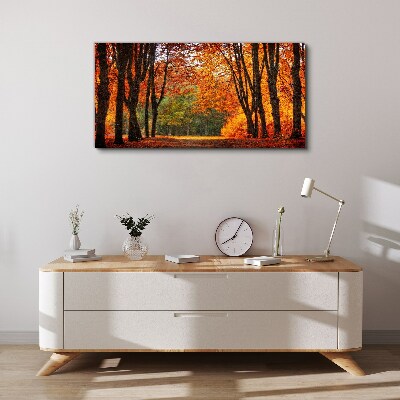 Obraz Canvas Jesienna aleja drzew