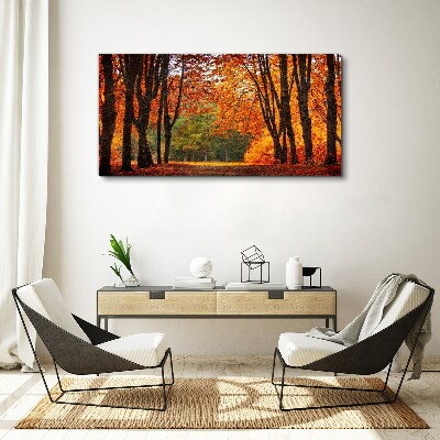 Obraz Canvas Jesienna aleja drzew