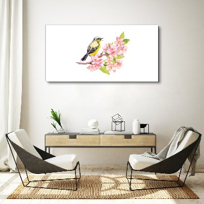 Obraz na Płótnie Abstrakcja Ptak Kwiaty