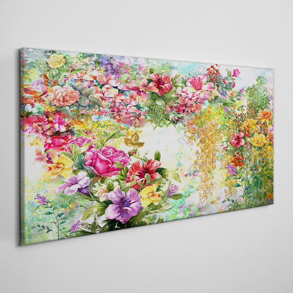 Obraz Canvas Kwiatowy raj w pastelowych barwach