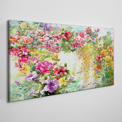 Obraz Canvas Kwiatowy raj w pastelowych barwach