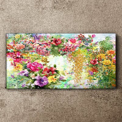 Obraz Canvas Kwiatowy raj w pastelowych barwach