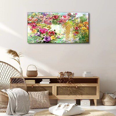 Obraz Canvas Kwiatowy raj w pastelowych barwach