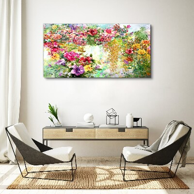 Obraz Canvas Kwiatowy raj w pastelowych barwach