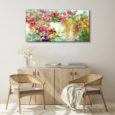 Obraz Canvas Kwiatowy raj w pastelowych barwach