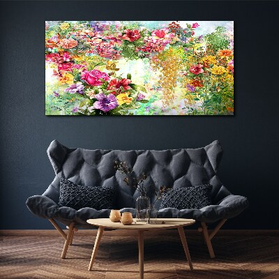 Obraz Canvas Kwiatowy raj w pastelowych barwach