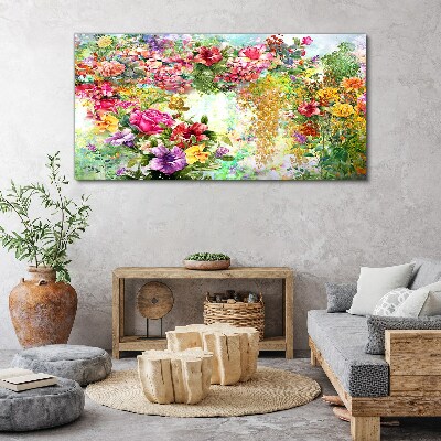 Obraz Canvas Kwiatowy raj w pastelowych barwach