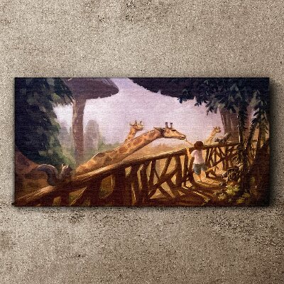 Obraz Canvas Abstrakcja Wiewiórka Żyrafa