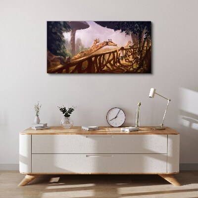 Obraz Canvas Abstrakcja Wiewiórka Żyrafa