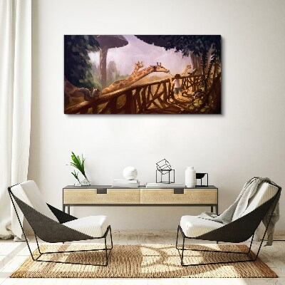 Obraz Canvas Abstrakcja Wiewiórka Żyrafa