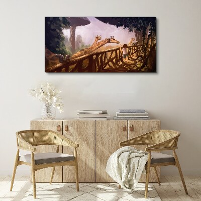 Obraz Canvas Spotkanie z żyrafami w zoo