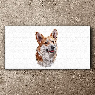 Obraz na Płótnie Portret radosnego psa Corgi