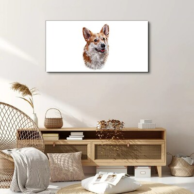 Obraz na Płótnie Portret radosnego psa Corgi