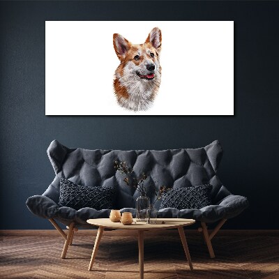 Obraz na Płótnie Portret radosnego psa Corgi
