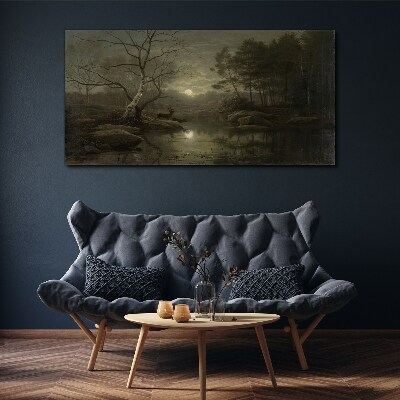 Obraz Canvas Nocny pejzaż z jeleniem