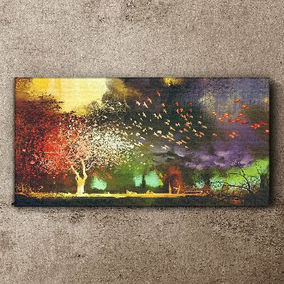 Obraz Canvas Magiczny las o zmierzchu