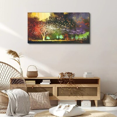 Obraz Canvas Magiczny las o zmierzchu