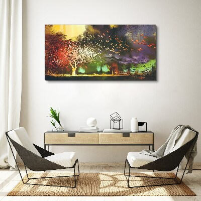 Obraz Canvas Magiczny las o zmierzchu
