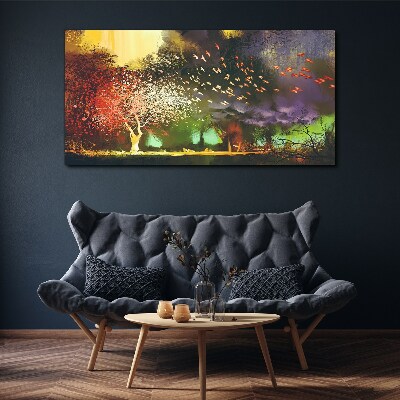 Obraz Canvas Magiczny las o zmierzchu