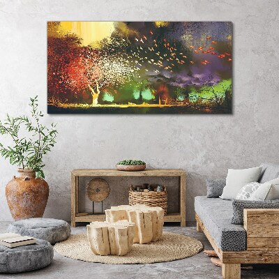 Obraz Canvas Magiczny las o zmierzchu