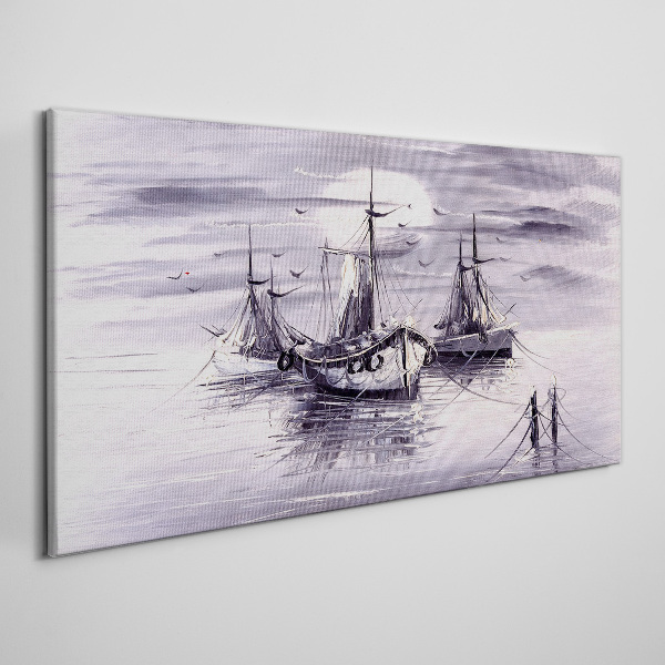 Obraz Canvas Spokojny port o zachodzie słońca