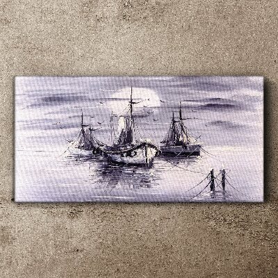 Obraz Canvas Spokojny port o zachodzie słońca