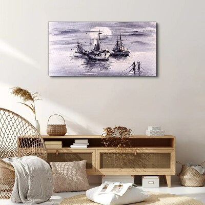 Obraz Canvas Spokojny port o zachodzie słońca