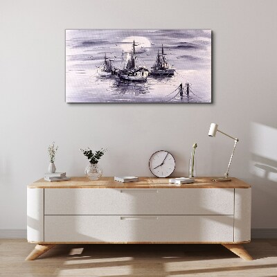 Obraz Canvas Spokojny port o zachodzie słońca